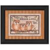 "Whoooo Loves You" By Mary June, Printed Wall Art, Ready To Hang Framed Poster, Black Frame