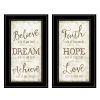 "Faith / Believe" 2-Piece Vignette by Mollie B, Black Frame