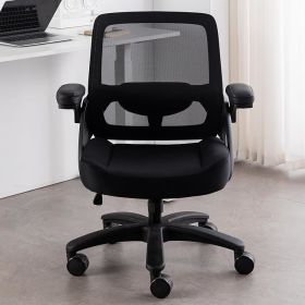 Big and Tall Office Chair 400lbs with Flip-up Arms, Mesh Ergonomic Heavy Duty Computer Chair Desk Chair Wide Seat, Executive Swivel Task Rolling Chair