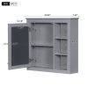 30'' Bathroom Vanity with Top Sink, Modern Bathroom Storage Cabinet with 2 Drawers and a Tip-out Drawer, Freestanding Vanity Set with Mirror Cabinet,