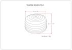 Vivienne - Round Pouf - Turquoise
