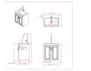 Darwin - Deluxe 28" Laundry Cabinet with Pull-out Faucet and Stainless Steel Sink - Pure White