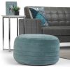 Vivienne - Round Pouf - Turquoise