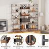 Triple Wide 5 Tier Bookshelf,Tall Bookcase with 14 Open Display Shelves