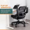 Big and Tall Office Chair 400lbs with Flip-up Arms, Mesh Ergonomic Heavy Duty Computer Chair Desk Chair Wide Seat, Executive Swivel Task Rolling Chair