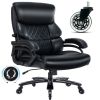 Big and Tall Office Chair 500 LBS-Executive Office Chair for Heavy People-Heavy Duty Office Chair with Sturdy Rollerblade Wheels-Desk Chair with Adjus