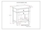 Carlton - Bedside Table - Distressed Grey