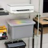 3Pack Snap Tight Plastic File Organizer Box, Gray