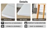 White stone burning tabletop with rubber wooden legs, foldable computer desk, foldable office desk, Modern PU leather high back cushion side chair wit