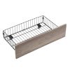 FULL Size Metal Platform Bed Frame with upholstery storage function Headboard and USB LINER and Footboard with drawers , No Box Spring Needed, Large U