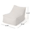Ettie 3 Ft. Water Resistant Fabric Bean Bag Chair, Khaki