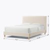 Vireo Upholstered Platform Bed - Pearl White - Queen