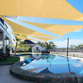 Artpuch Custom Size 5'X7'X7' Sand Sun Shade Sail Triangle Canopy 185 GSM Durable Fabric UV Block Awning for Outdoor Patio Garden Backyard (Customized (size: 06X12X12)