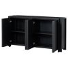 U_Style Designed Storage Cabinet Sideboard with 4 Doors , Adjustable Shelves, Suitable for Living Rooms, Entrance and Study Rooms.