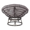 46'' Large Size Papasan Chair with Cushion and Frame Overstuffed Thickened Papasan Lounge Chair with Cushion and Frame, Lazy Chair, Circle Chair, Roun
