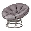 46'' Large Size Papasan Chair with Cushion and Frame Overstuffed Thickened Papasan Lounge Chair with Cushion and Frame, Lazy Chair, Circle Chair, Roun