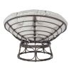 46'' Large Size Papasan Chair with Cushion and Frame Overstuffed Thickened Papasan Lounge Chair with Cushion and Frame, Lazy Chair, Circle Chair, Roun