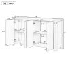 U_Style Designed Storage Cabinet Sideboard with 4 Doors , Adjustable Shelves, Suitable for Living Rooms, Entrance and Study Rooms.